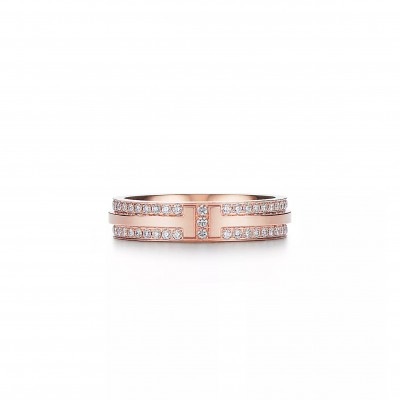 TIFFANY T NARROW PAVÉ DIAMOND RING 60151485